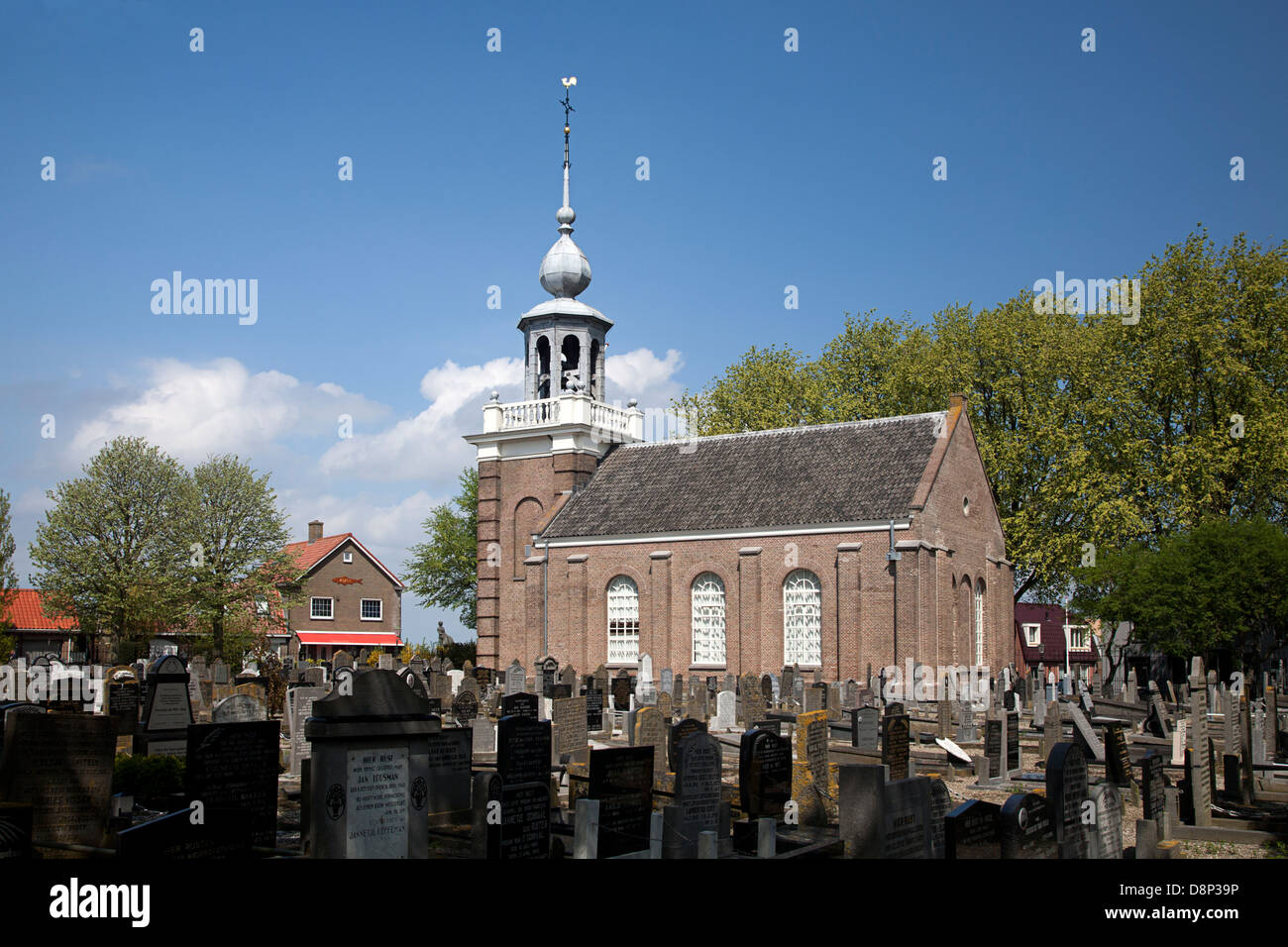 Historische "Kirche am Meer", wieder aufgebaut im Jahre 1786, Urk, Flevoland, Niederlande Stockfoto
