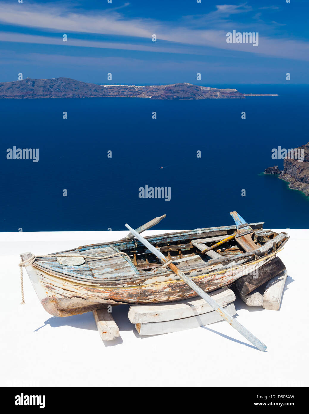 Firostefani in der Nähe von Fira auf Thira Insel Santorini Griechenland Stockfoto