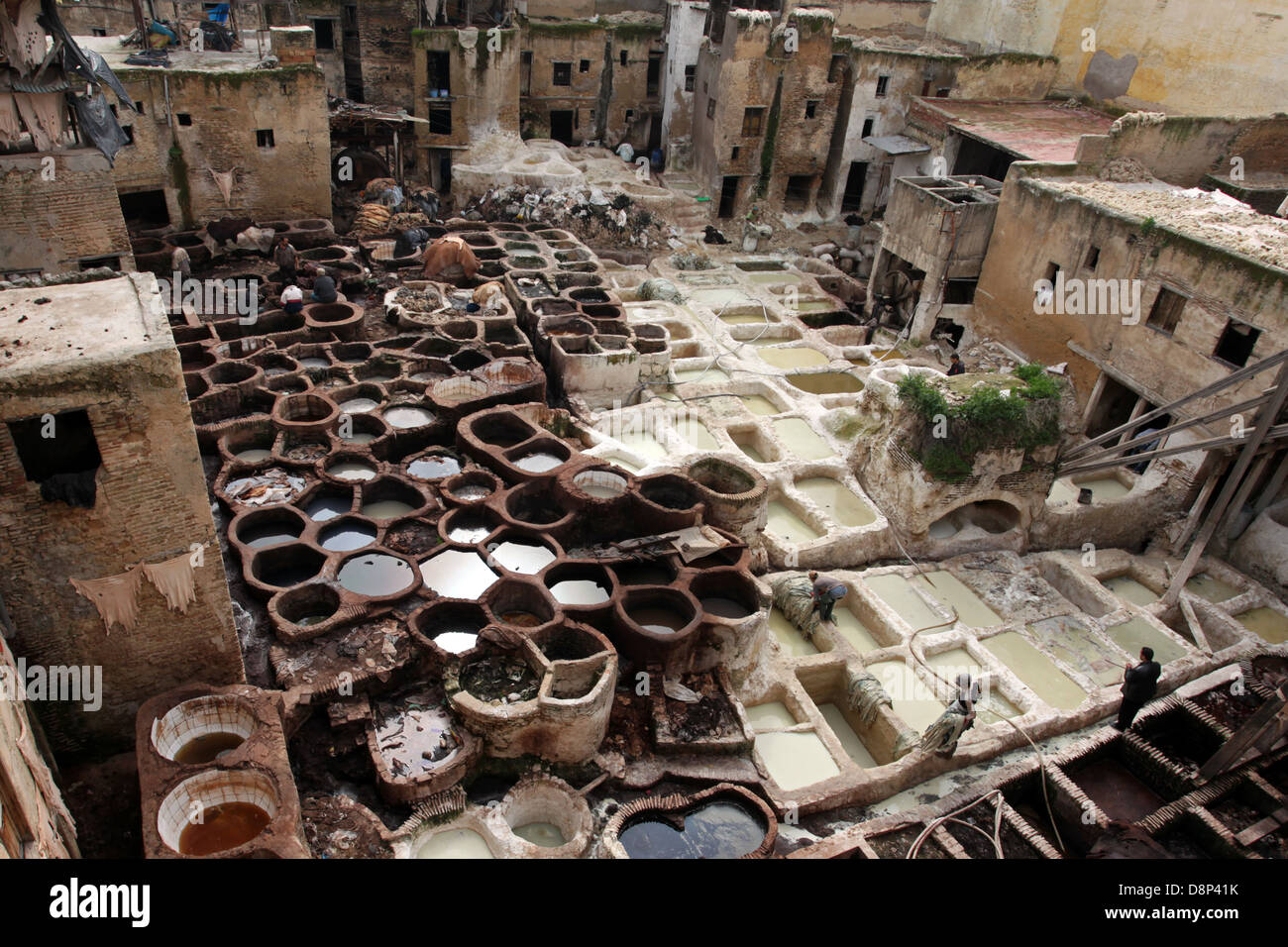 Fes: Gerbereien Stockfoto