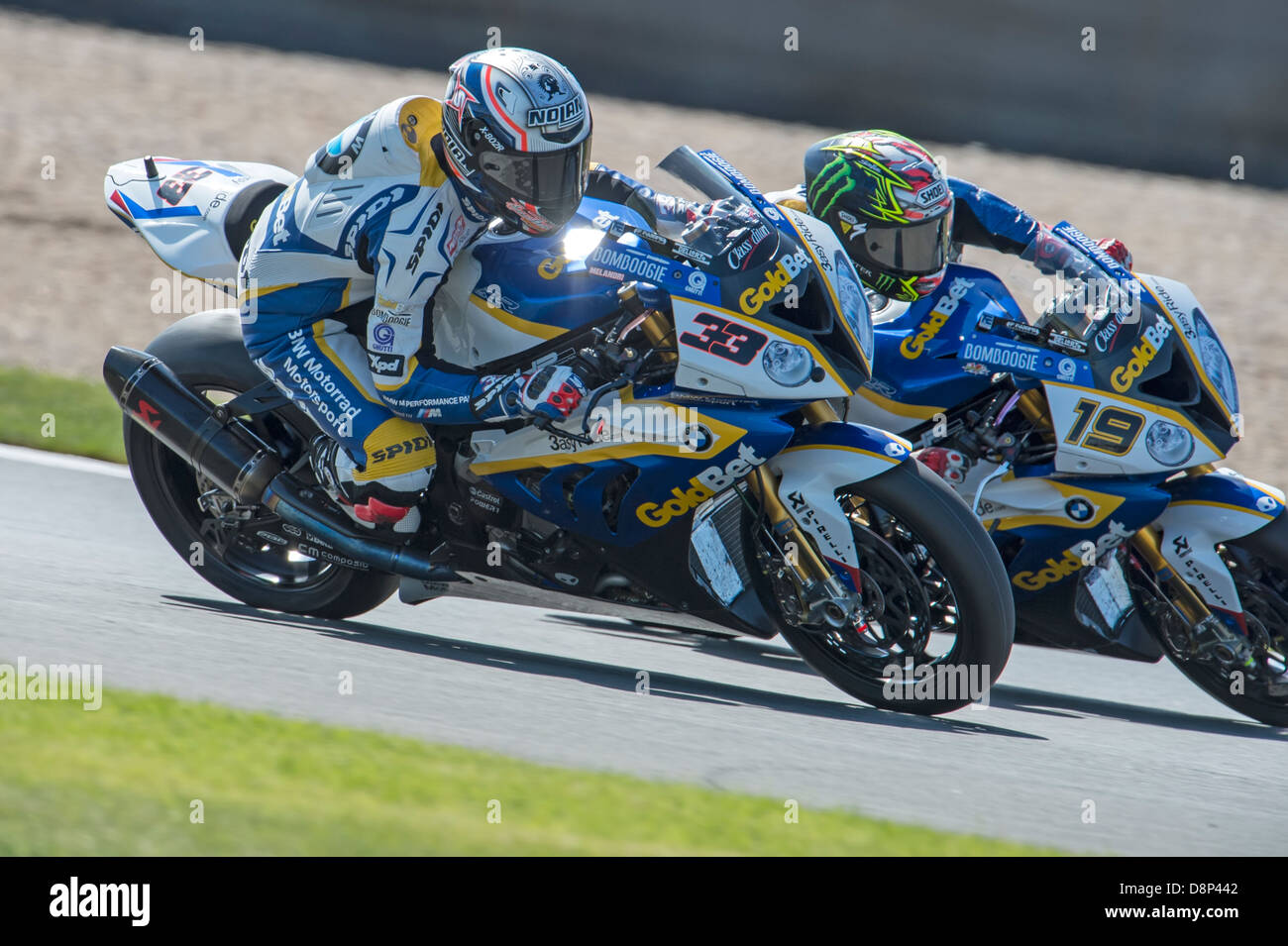Marco Melandri und Chaz Davies, Superbikes 2013 Stockfoto