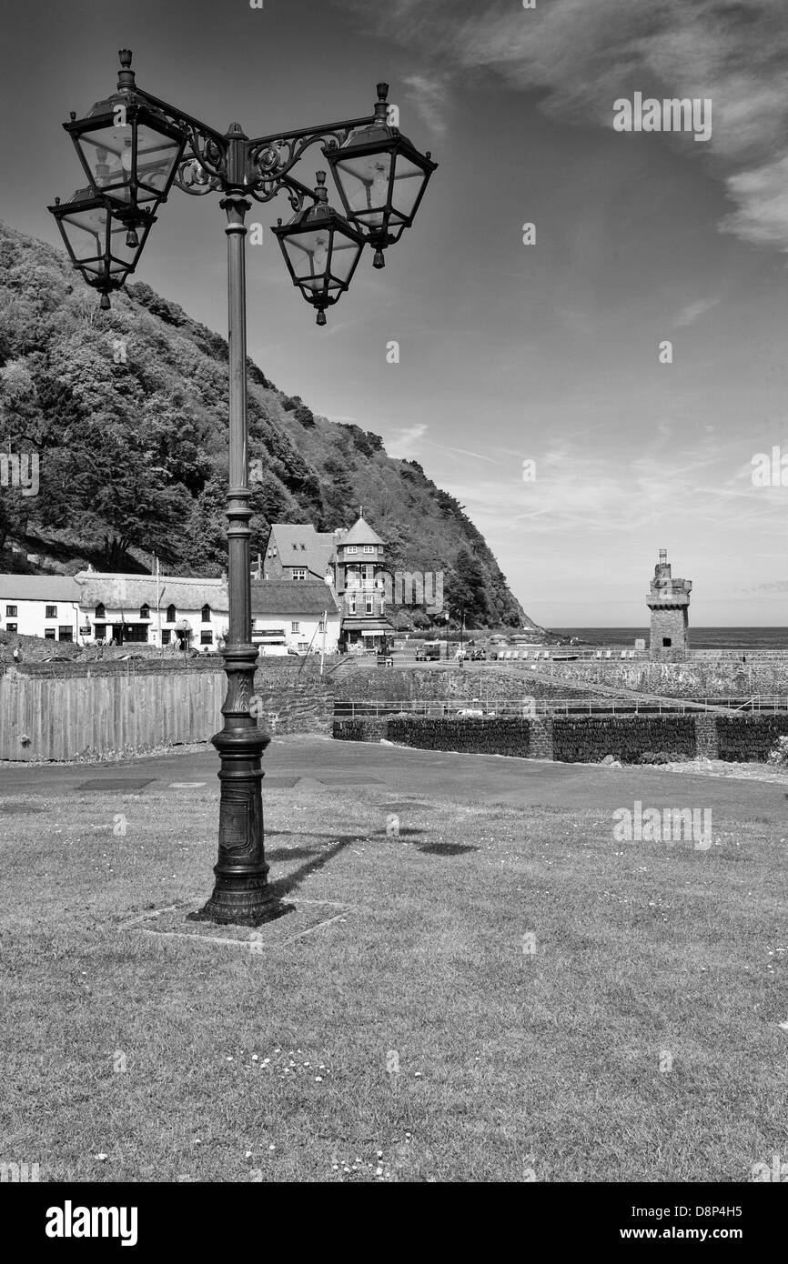 Viktorianische Laterne bei Lynmouth Devon Stockfoto