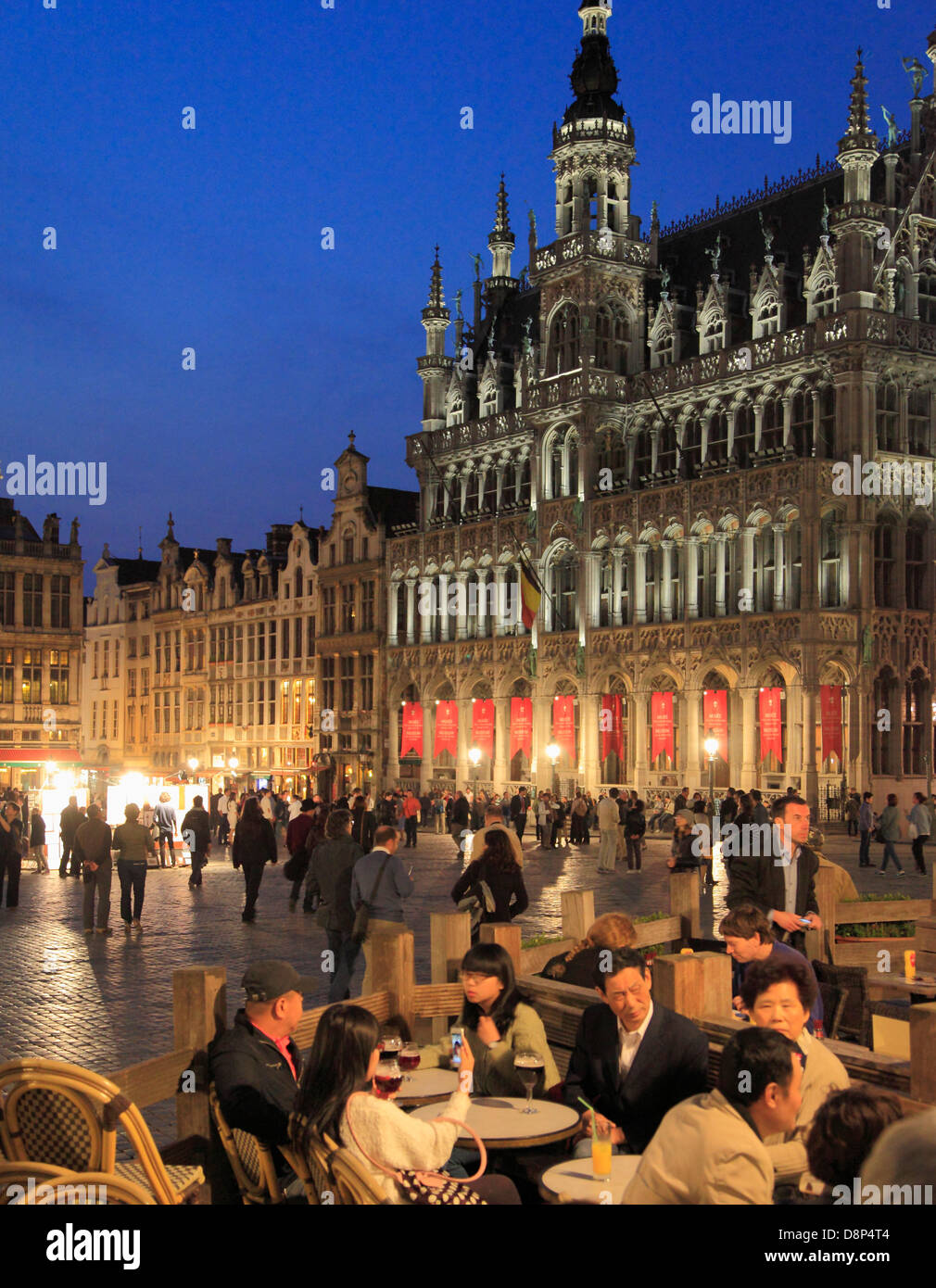 Belgien; Brüssel; Grand-Place, Maison du Roi, Menschen, Stockfoto