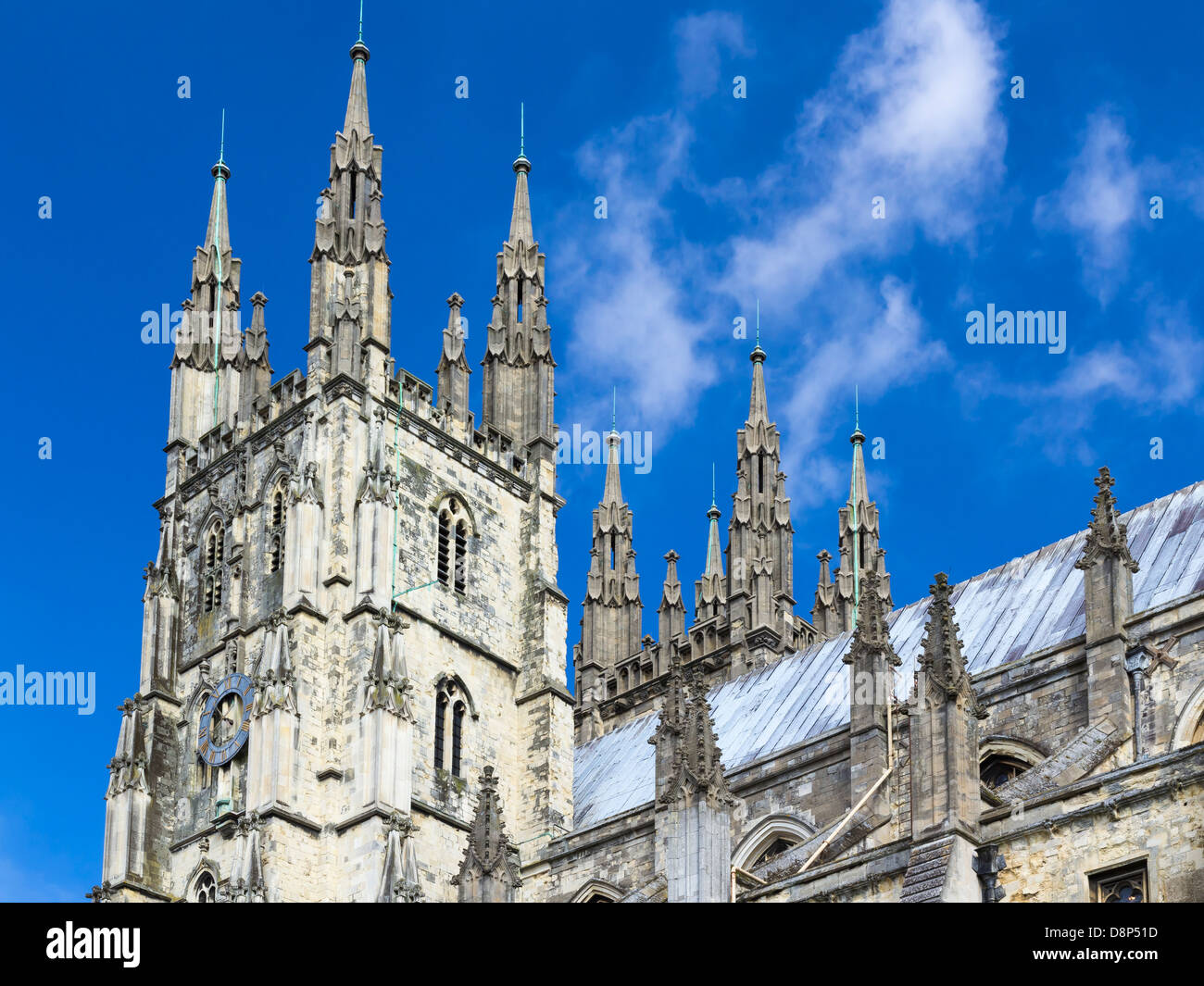 Die großen gotischen Stil Kathedrale von Canterbury, Kent England UK Stockfoto