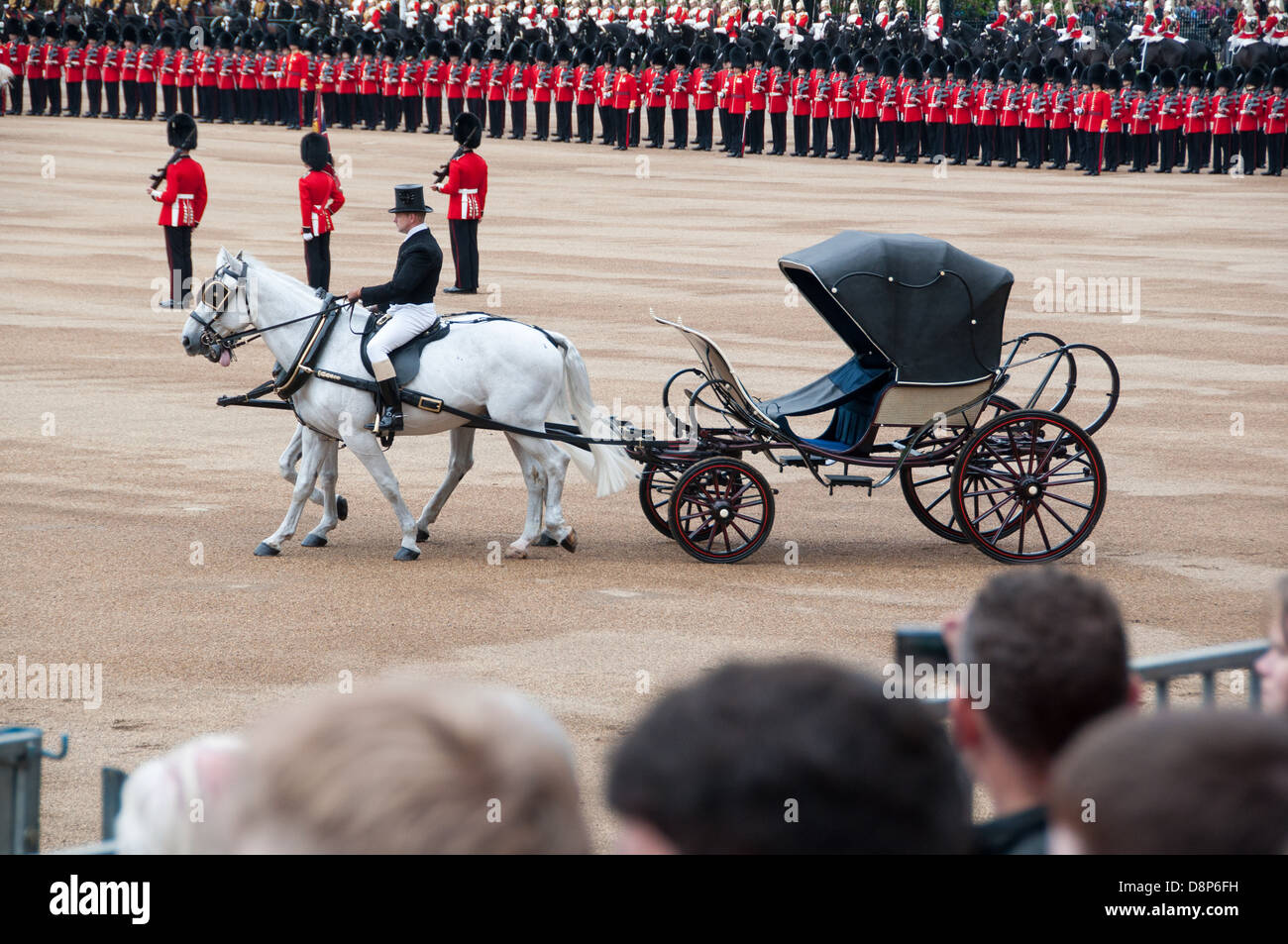 Probe der Königin Geburtstag Parade, The Major General Review bei der Horse Guards Stockfoto