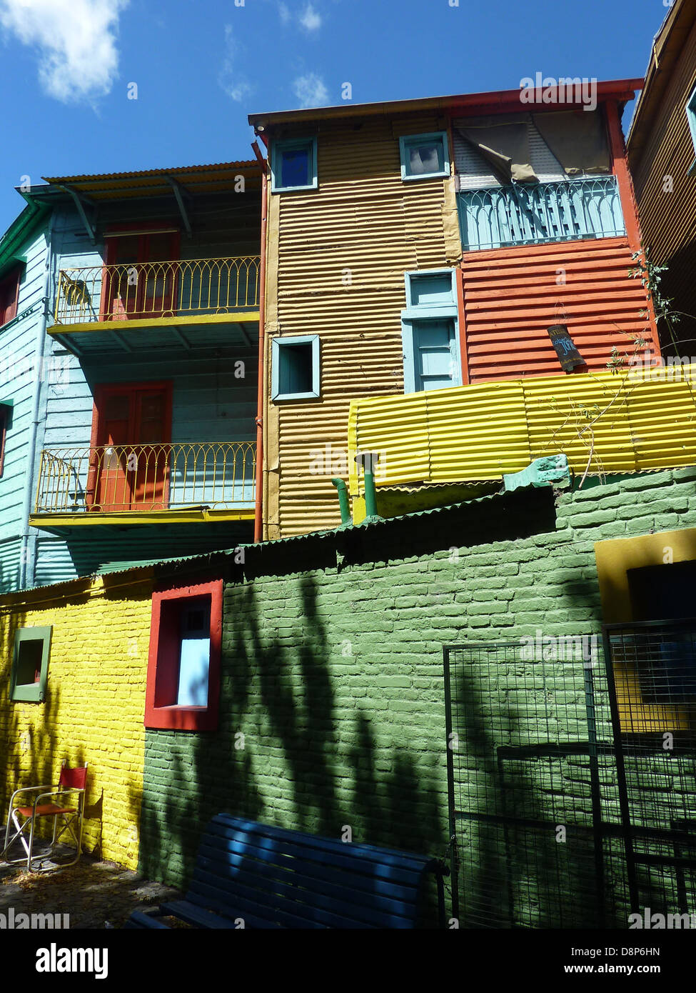 Buenos Aires la Boca Argentinien bunte Häuser Stockfoto