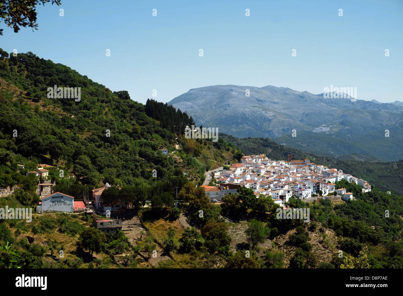 Algatocín befindet sich in Andalusien, Spanien. ausgezeichneter Ort für Urlaub und Wandern Stockfoto