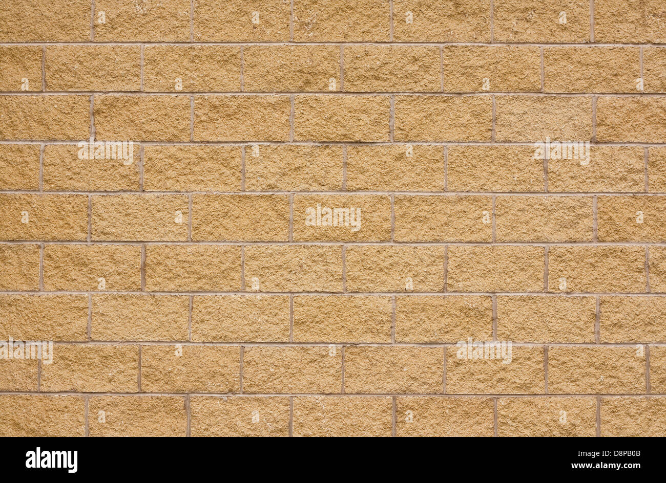 neue leichte Beige Sandstein Wand strukturierten Hintergrund Stockfoto