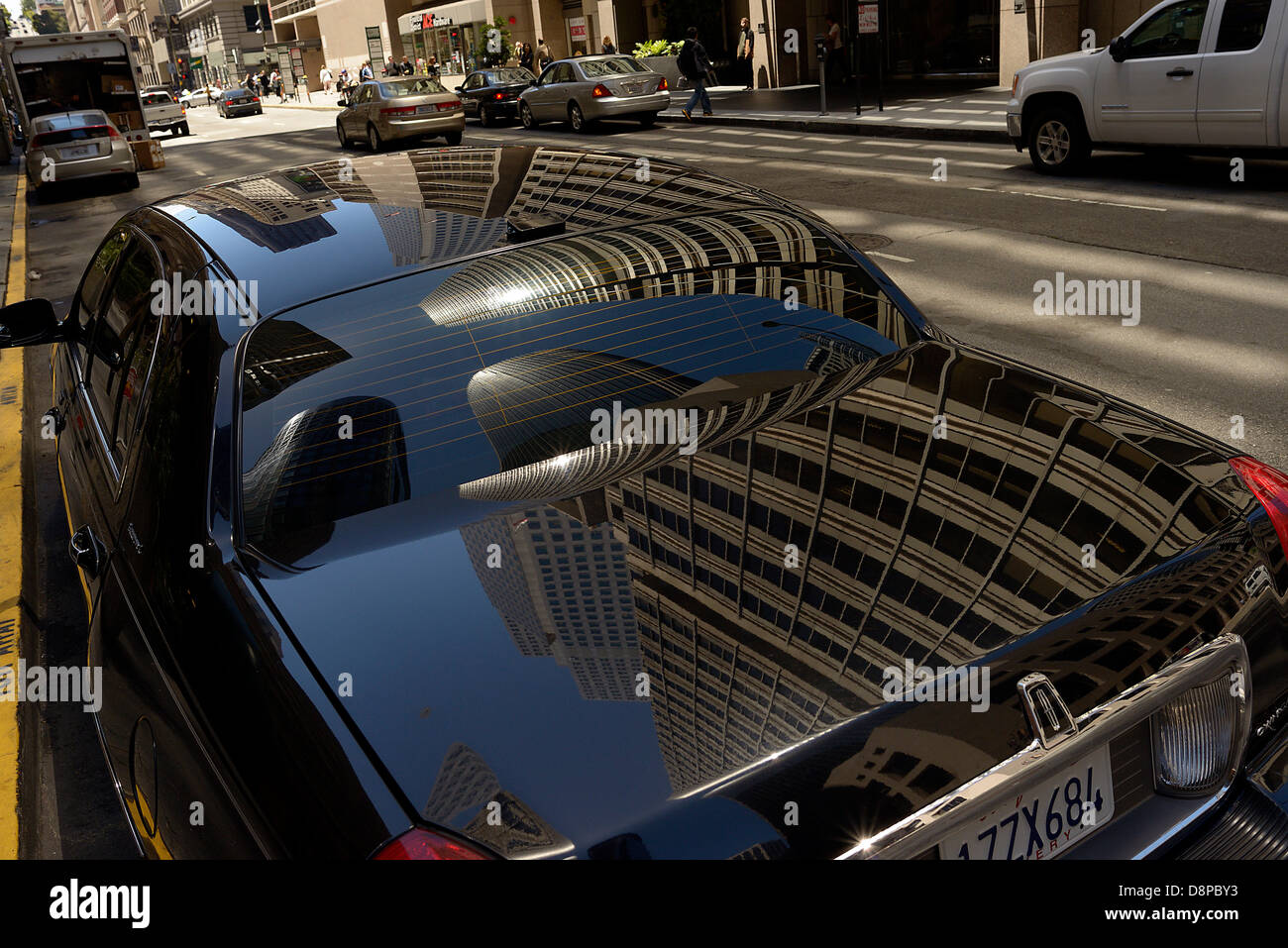 Stadt Auto San Francisco downtown Finanzviertel Stockfoto