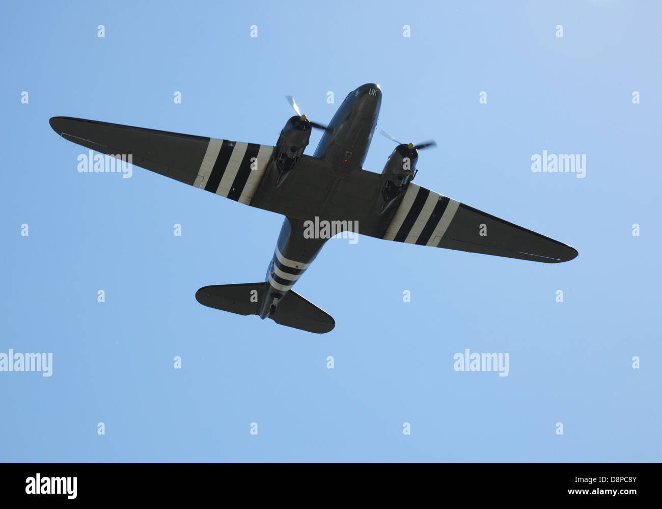 Douglas Dakota C47 d-Day-Tarnung Stockfoto