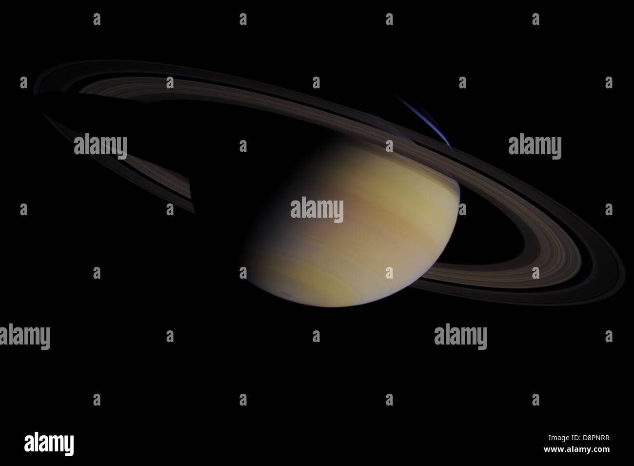 Saturn. Sechste Planet von der Sonne-Foto von der Cassini-Huygens. Stockfoto