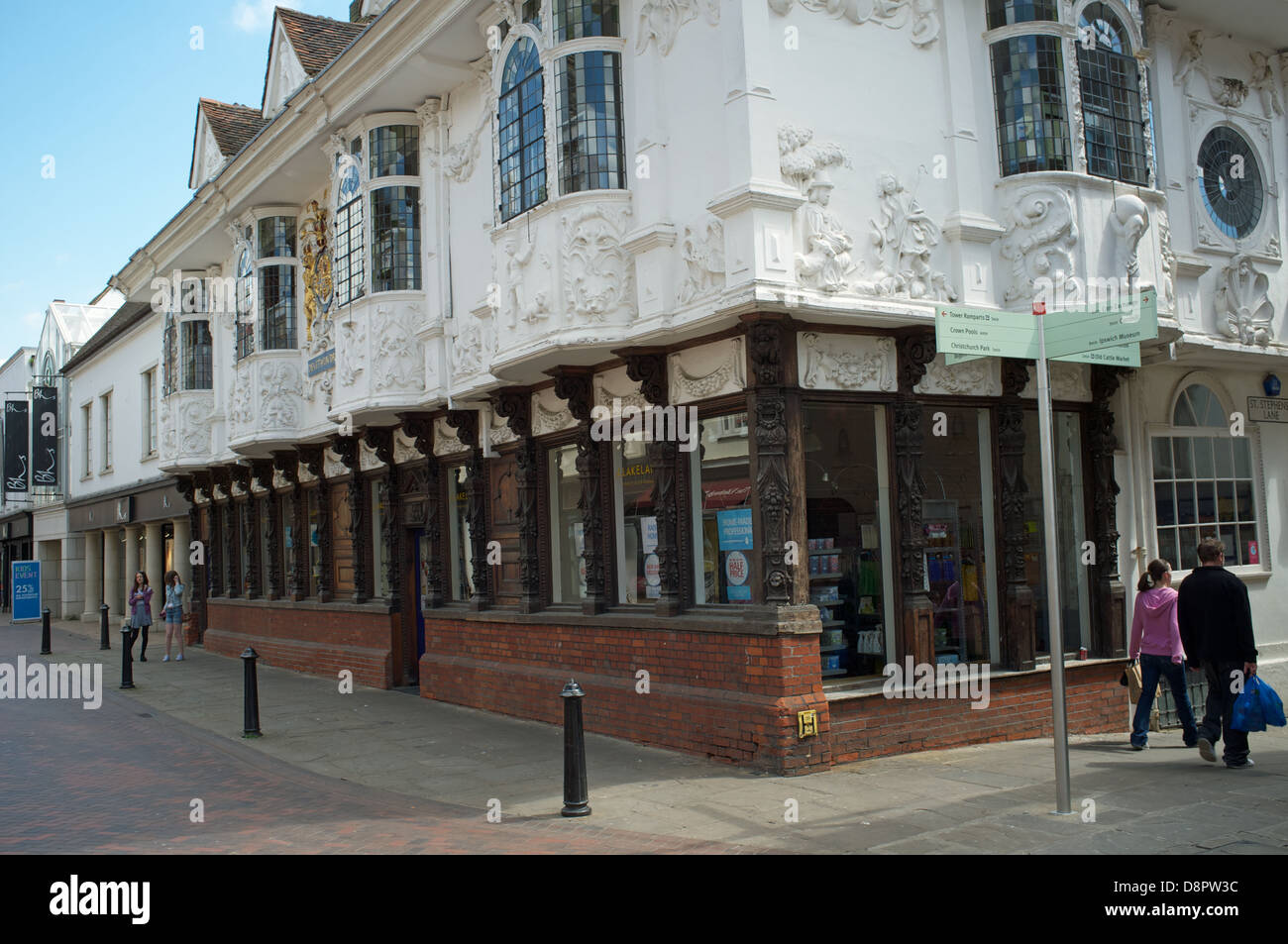 Altes Haus (Lakeland Kunststoff) Buttermarket, Ipswich Suffolk UK Stockfoto