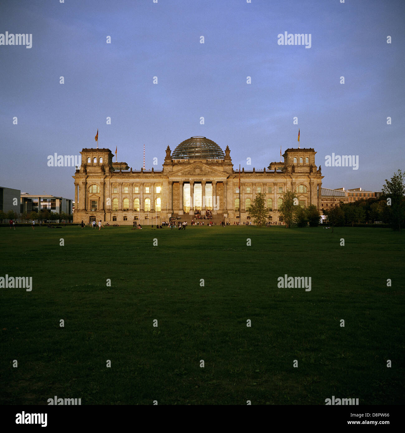 Berlin. Deutschland. Das Reichstagsgebäude, Heimat des Deutschen Bundestages. Stockfoto