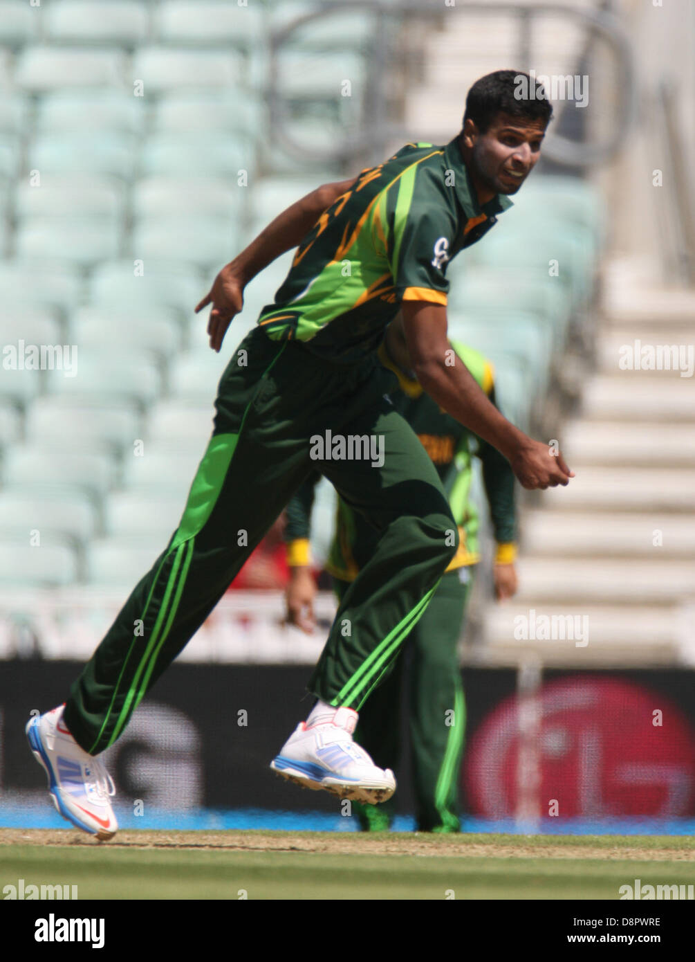London, UK. 3. Juni 2013. Ehsan Adil von Pakistan während der ICC Champions Trophy Warm Up-Leuchte zwischen Pakistan und Südafrika von der Kia Oval. Bildnachweis: Action Plus Sport Bilder/Alamy Live News Stockfoto