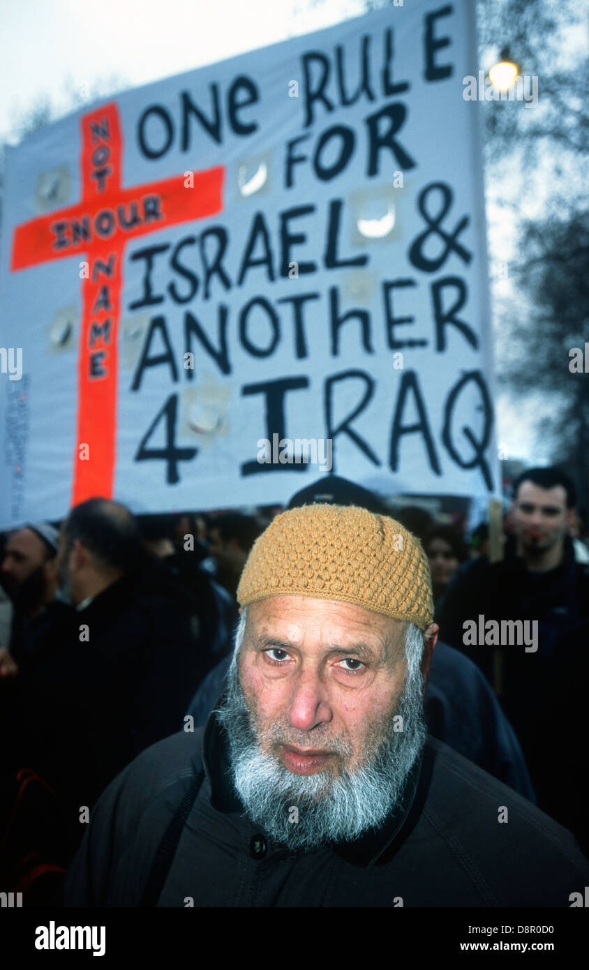 Der Krieg im Irak Demo, London, UK. 2003. Stockfoto