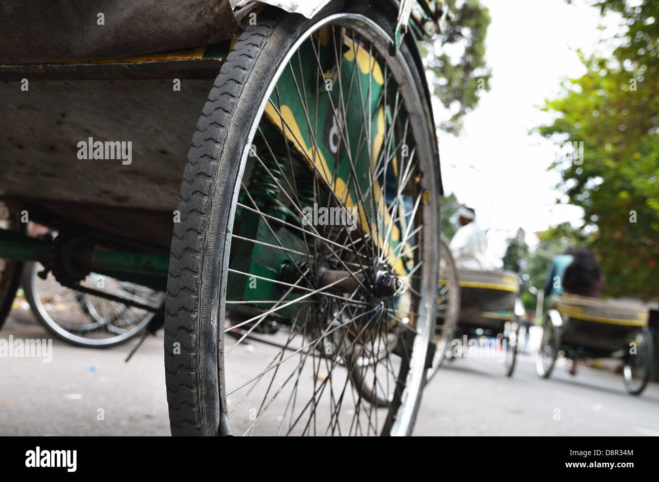 Nahaufnahme einer Fahrradrikscha, Nainital, Indien Stockfoto