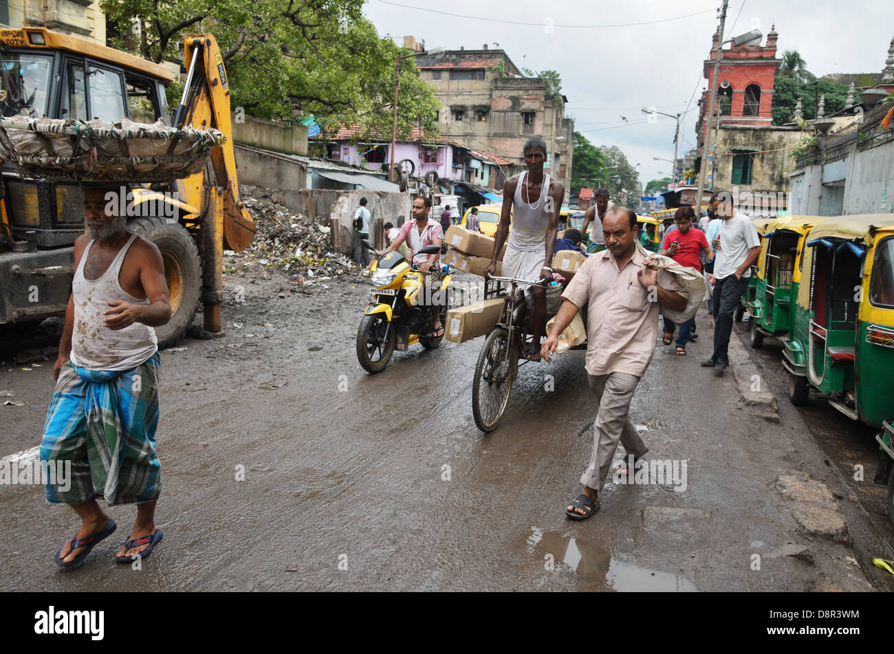 Straße von Kolkata, Indien Stockfoto