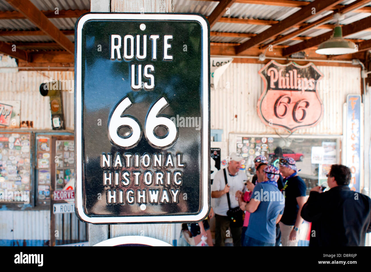 Hackberry Gemischtwarenladen oder Route 66 in Arizona, USA. Stockfoto