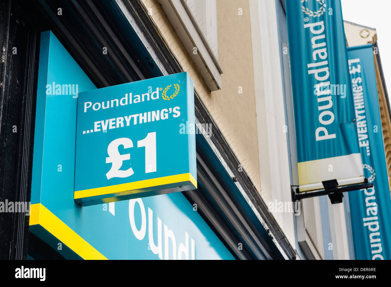 Poundland Shop Stockfoto
