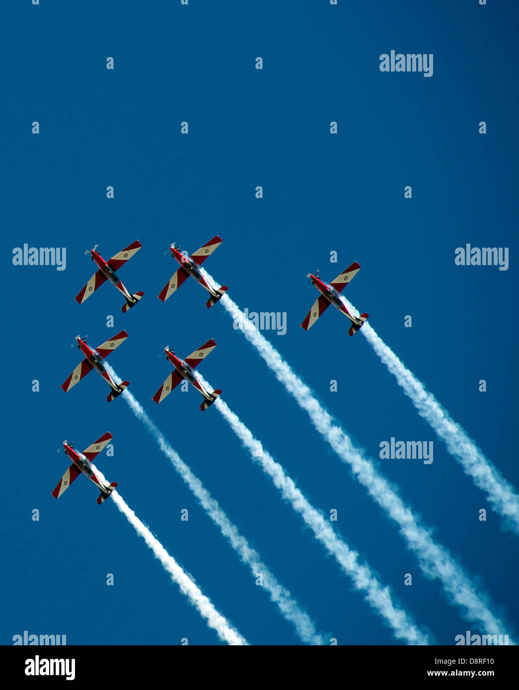 Engen Formation Kunstflug fliegende Airshow Melbourne Victoria Australien Stockfoto