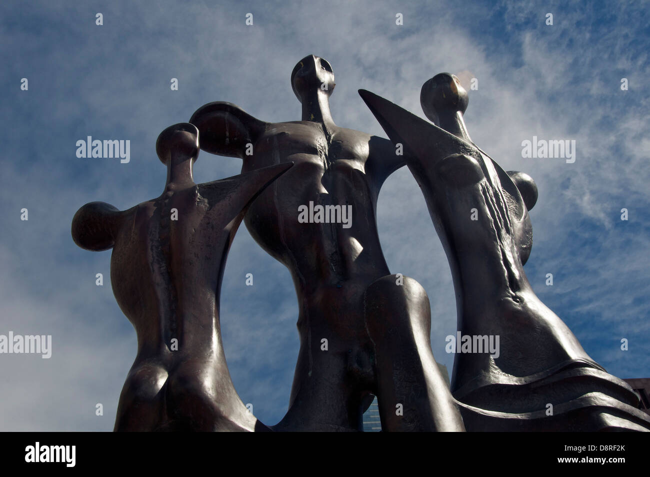 Familie Mann Bronze Skulptur Arts Centre Melbourne Victoria Australia Stockfoto