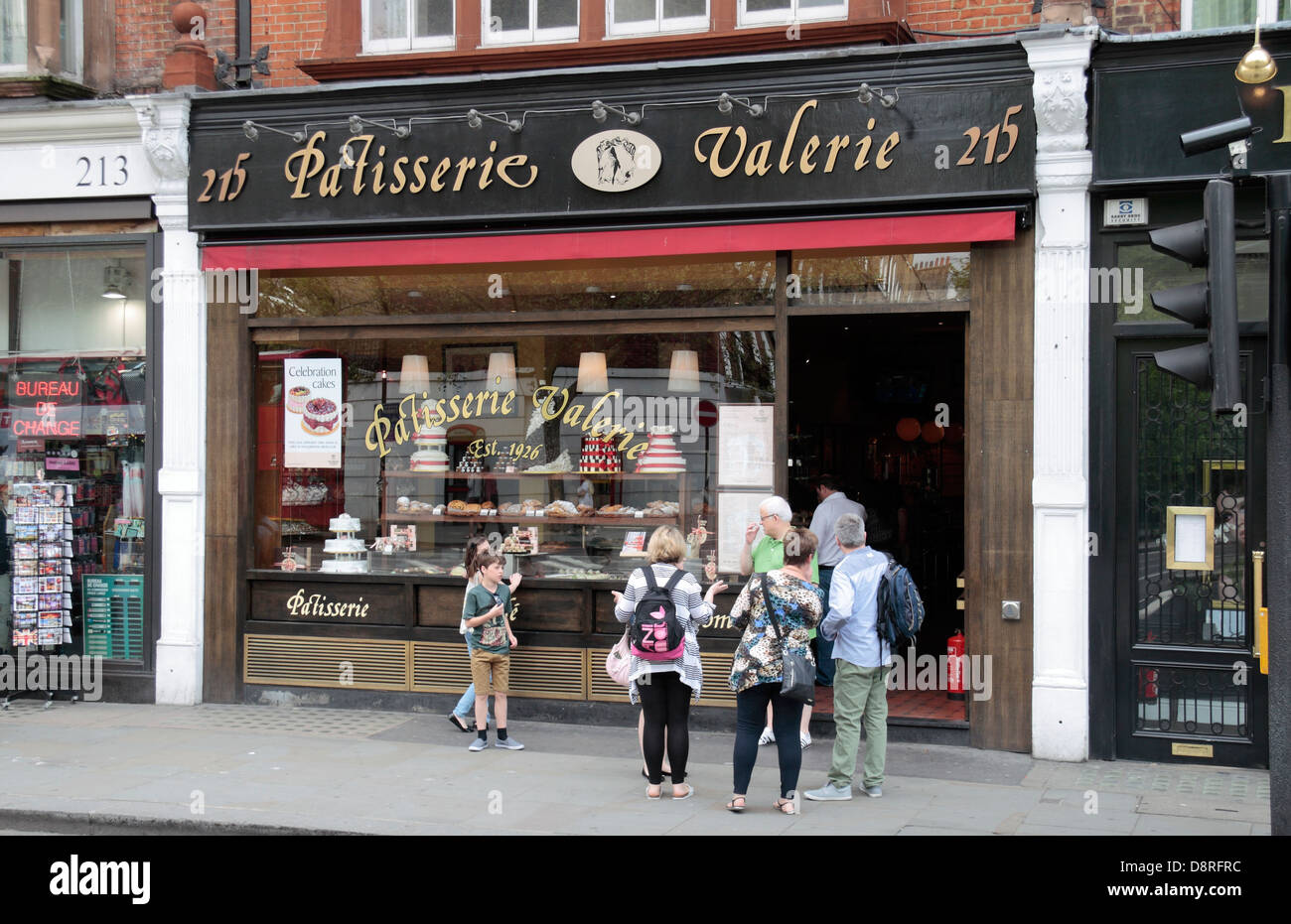 Der Patisserie Valerie Shop bei 215 Brompton Road, London, SW3, UK. Stockfoto