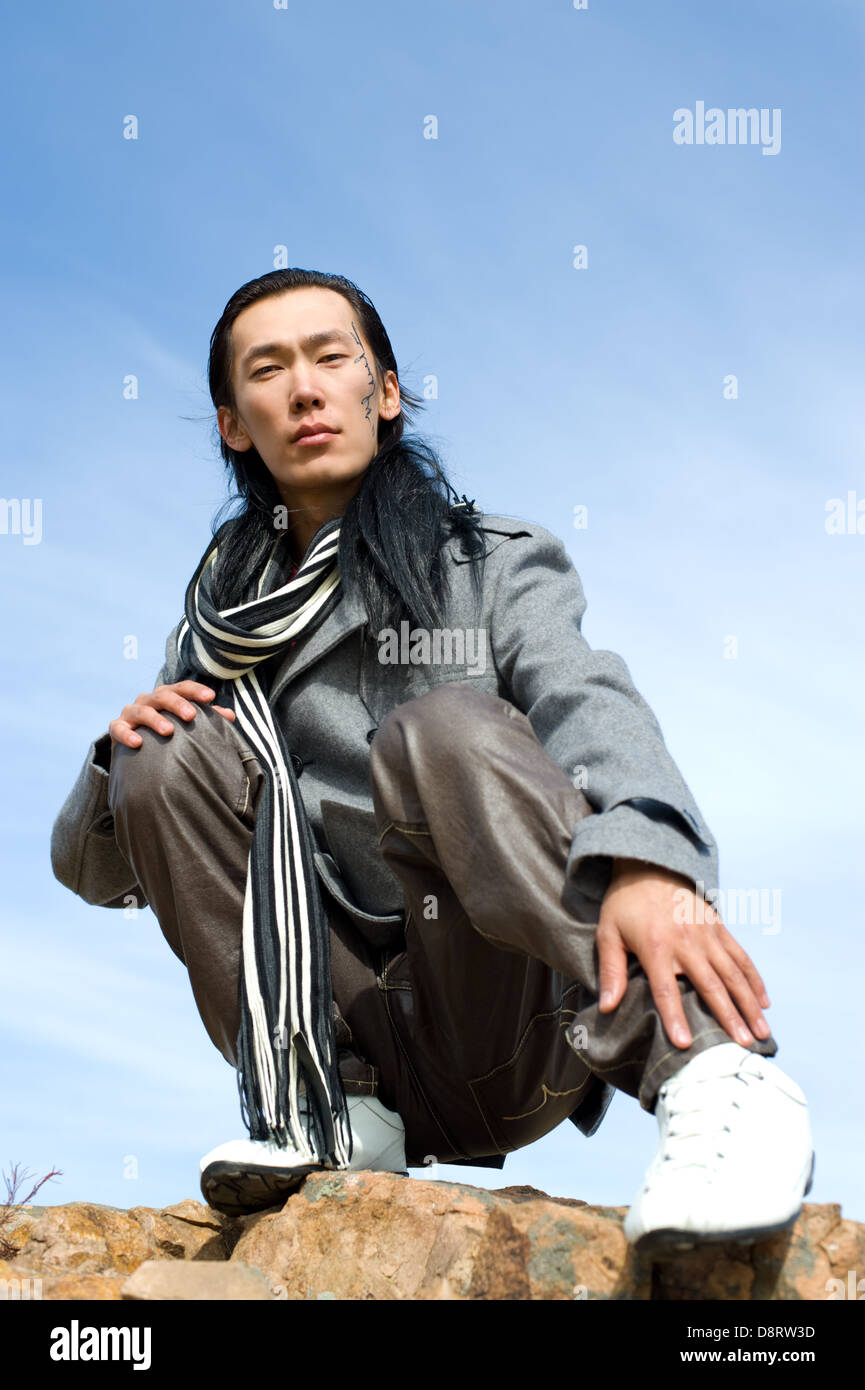 asiatischer Mann der Mode Stockfoto