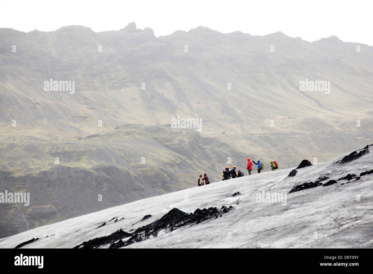 Solheimajökull Gletschers, Island Stockfoto