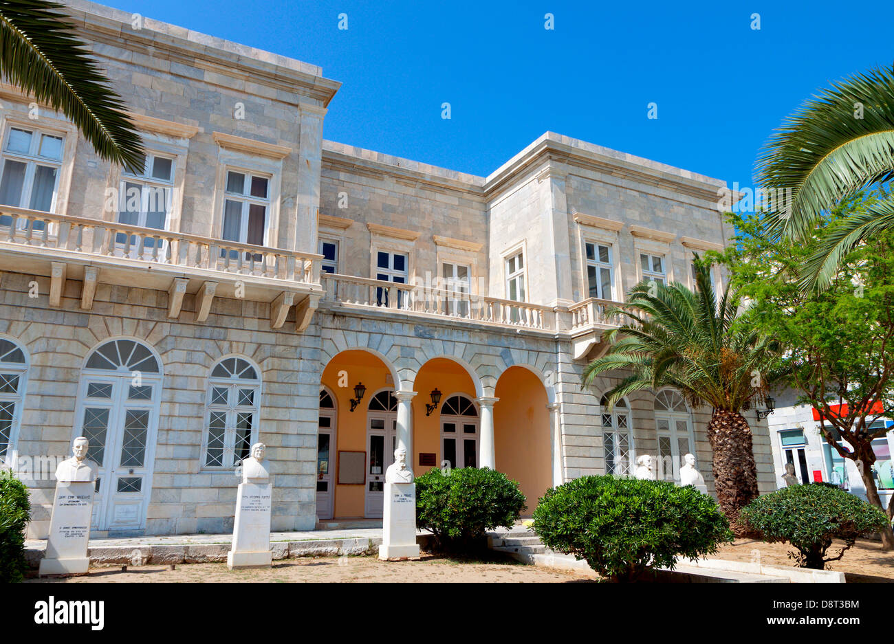 Stadt Ermoupolis auf Syros Insel in Griechenland Stockfoto