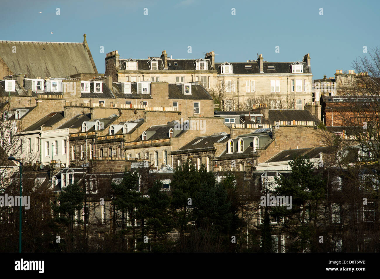 Ansicht von Gebäuden in der Stadt von Dundee, Schottland. Stockfoto