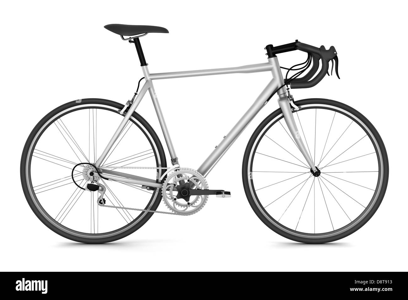 Sport Fahrrad isoliert auf weißem Hintergrund Stockfoto