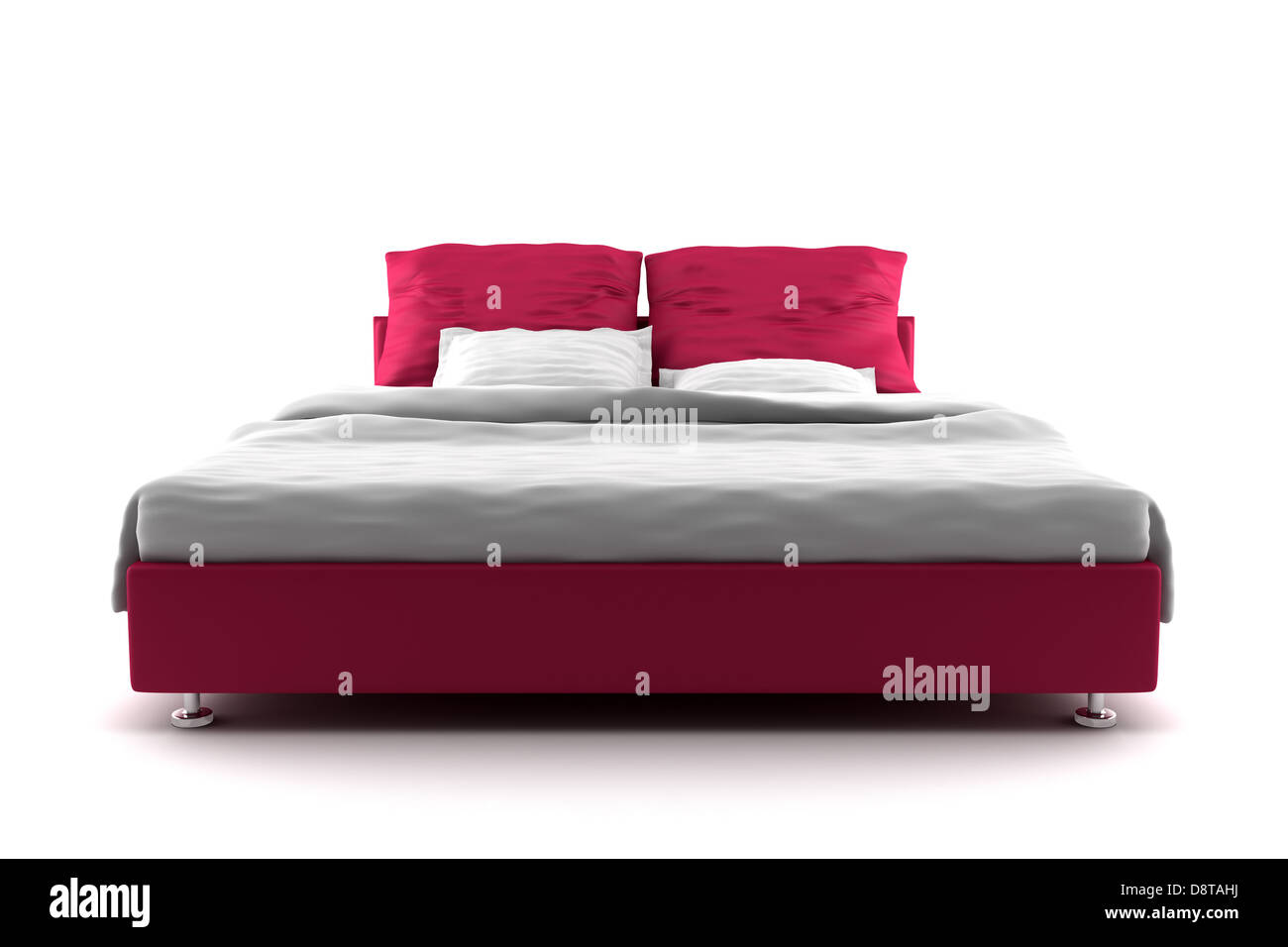 rote Bett isoliert auf weißem Hintergrund Stockfoto