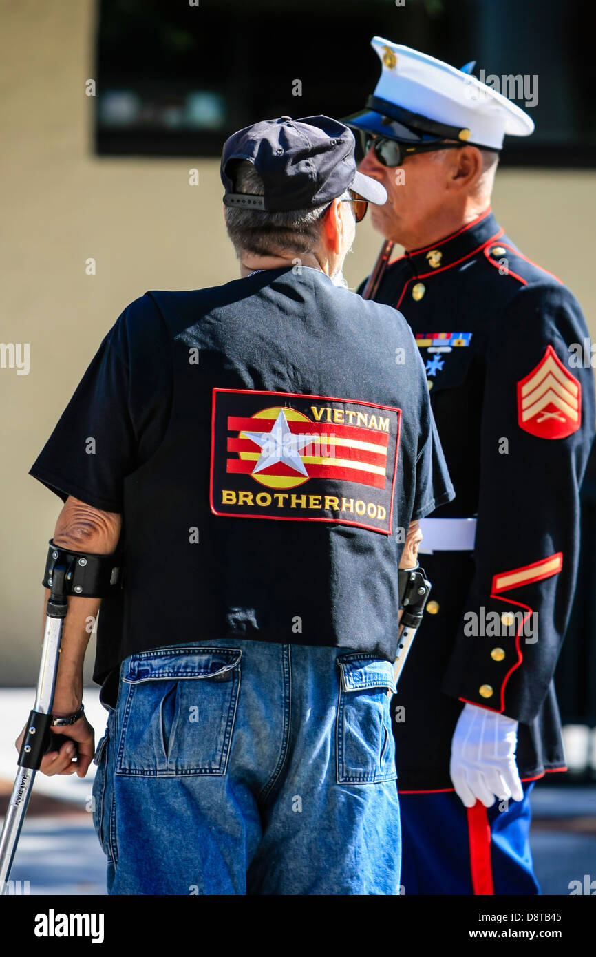 Memorial Day Parade in der Innenstadt von Sarasota Florida Stockfoto