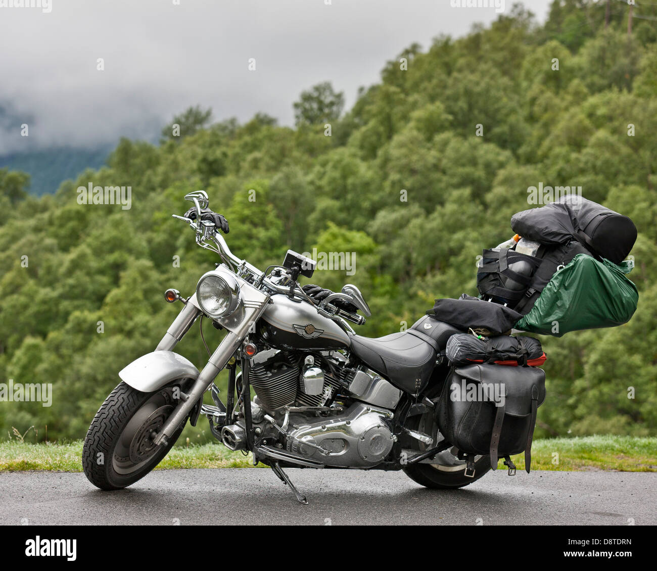 Harley Davidson Motorrad, Norwegen. Stockfoto