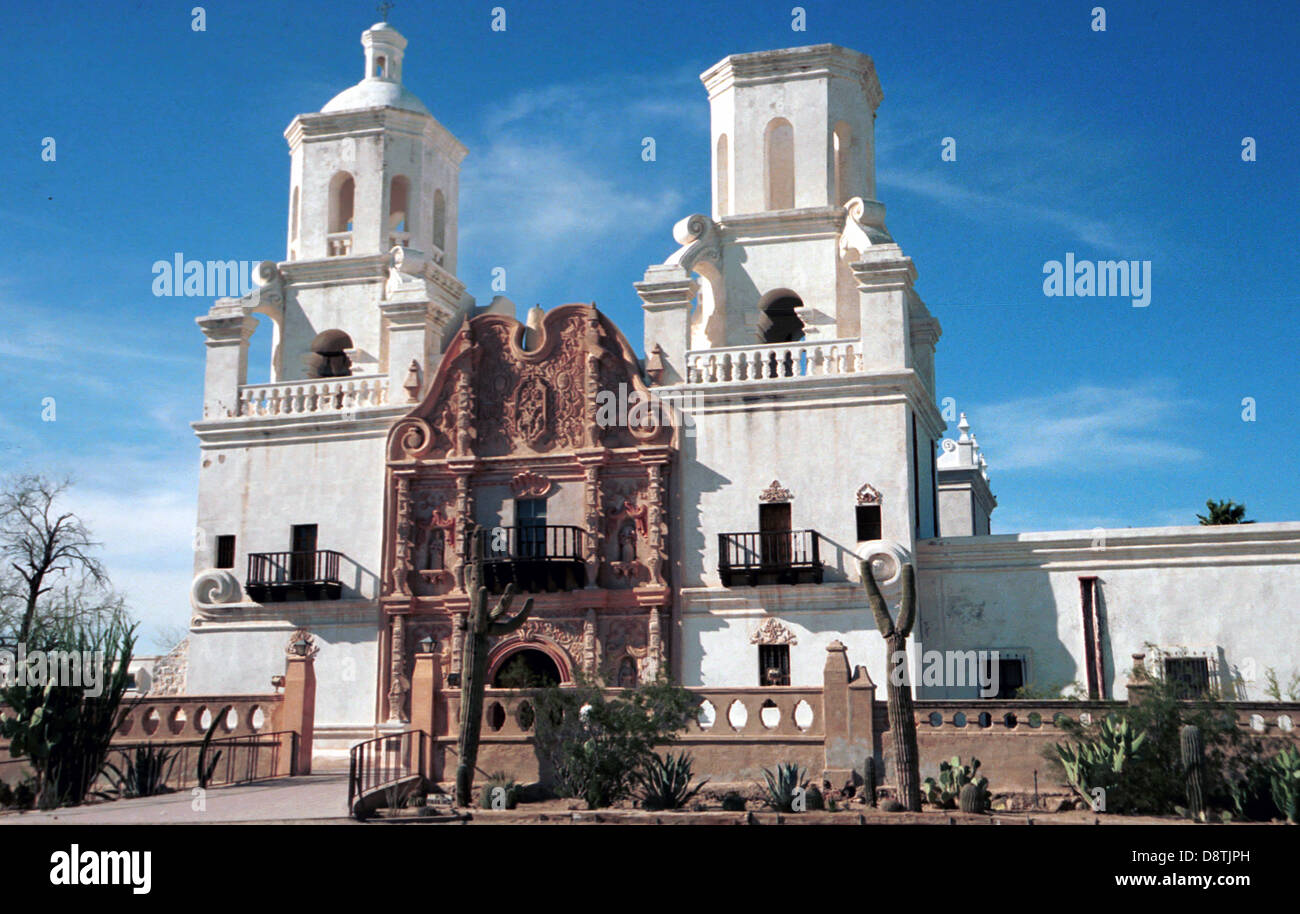 Mission San Xavier del Bac spanische katholische Mission Tucson Arizona, Stockfoto