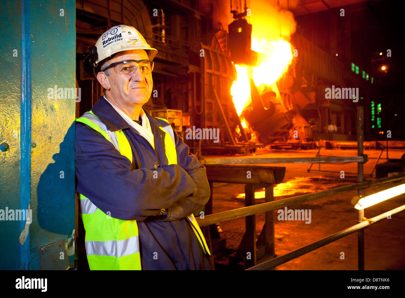 Robert Bizzel, FD von Tata Steel Strip Produkte fotografiert am Tata Steel Works, Port Talbot, South Wales Stockfoto
