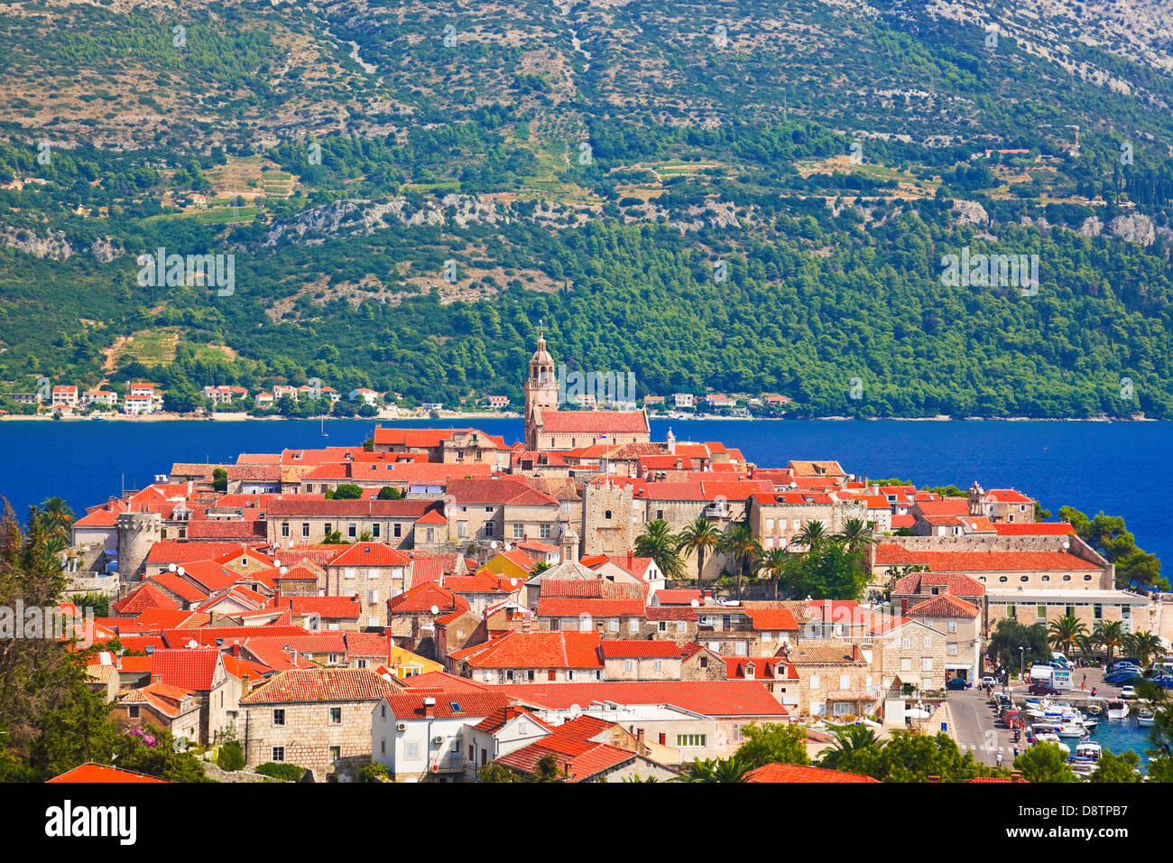 Stadt Korcula in Kroatien Stockfoto