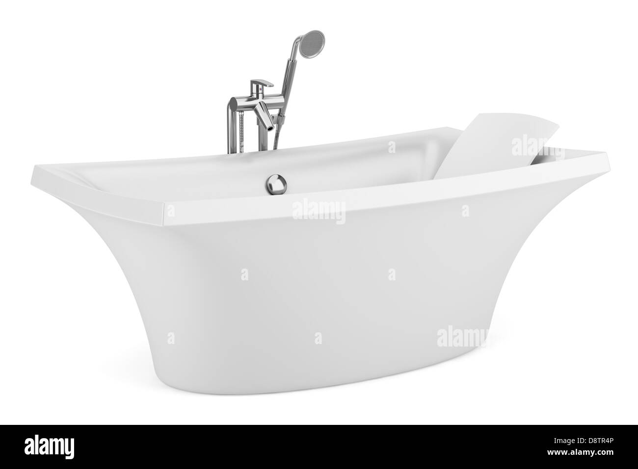 moderne Badewanne isoliert auf weißem Hintergrund Stockfoto