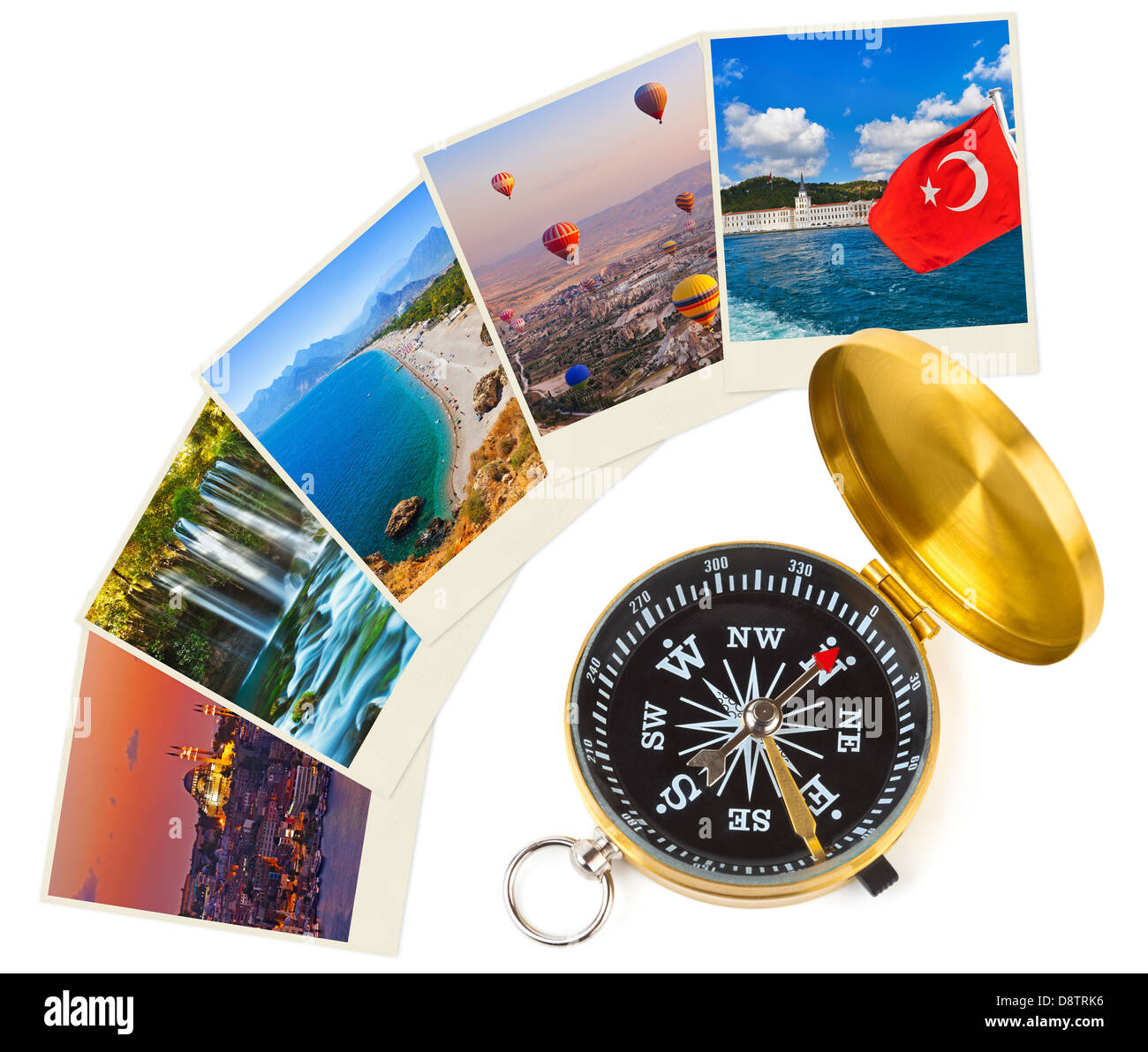 Türkei Reise-Fotografie auf Wäscheklammern Stockfoto