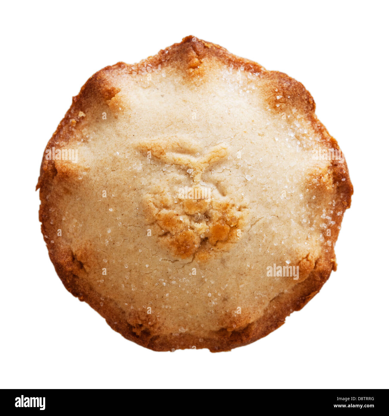 Ein Apfelkuchen auf weißem Hintergrund Stockfoto