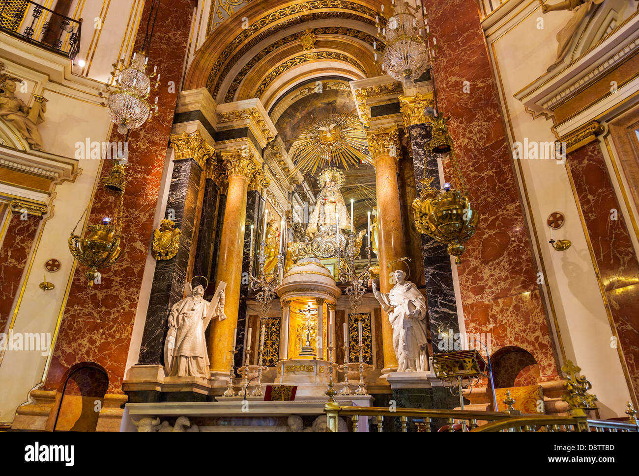 Innenraum der Kathedrale in Valencia, Spanien Stockfoto