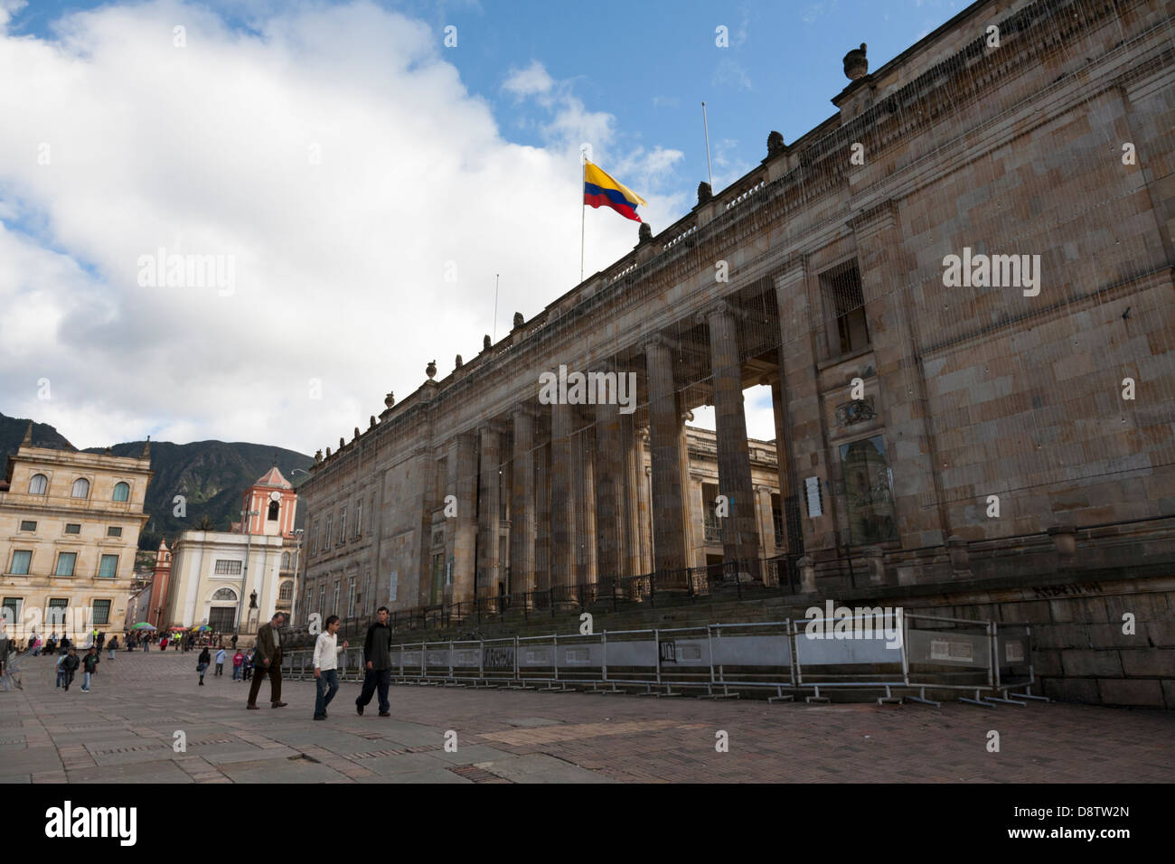 Capitolio Nacional, Kongress, Plaza Bolivar, La Candelaria, Bogota, Kolumbien Stockfoto