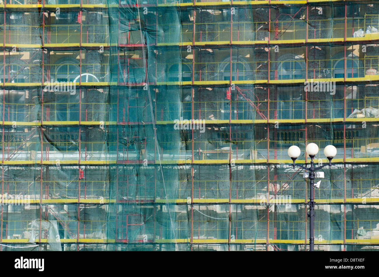 Gebäude-Restaurierung Stockfoto