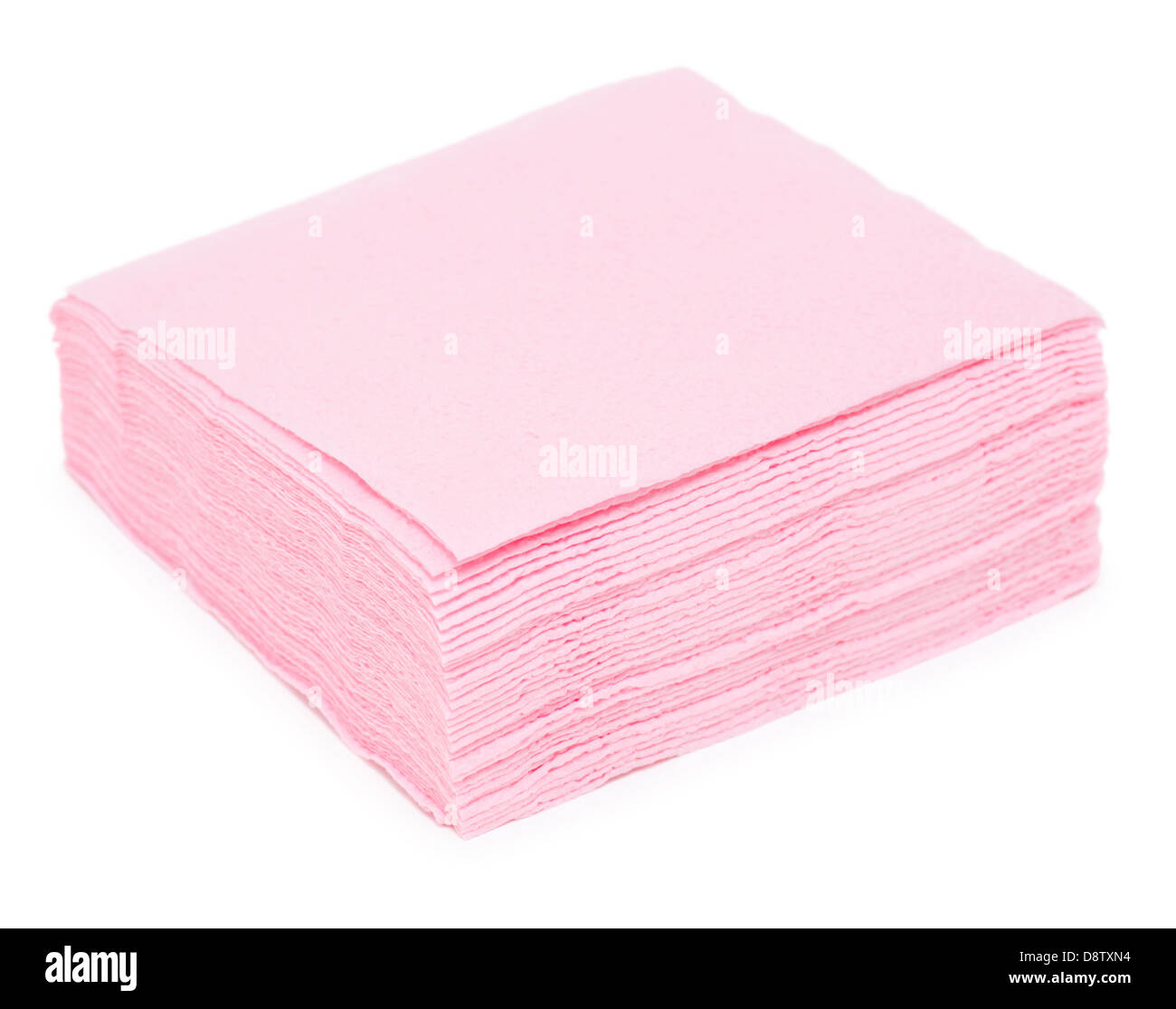 rosa Papier-Servietten Stockfoto