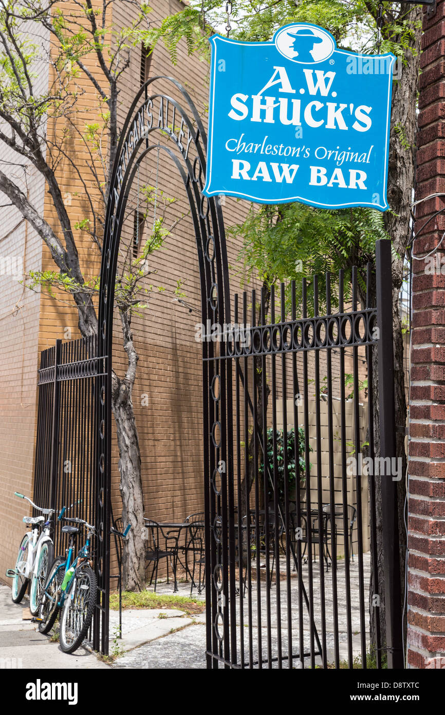 A.W. Shuck ist Raw Bar, Charleston, SC, USA Stockfoto