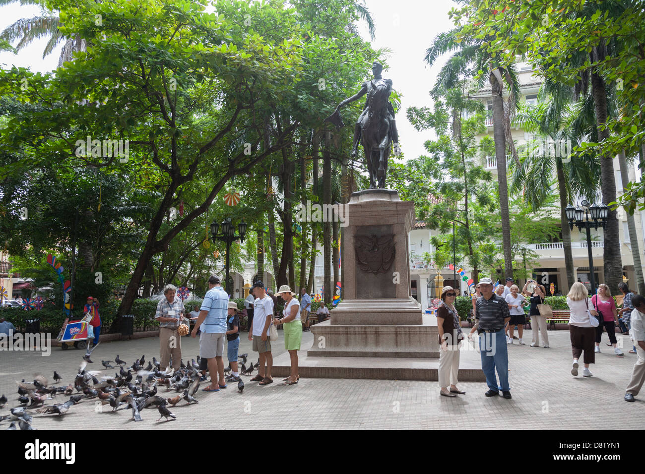 Plaza de Bolivar, Cartagena, Kolumbien Stockfoto