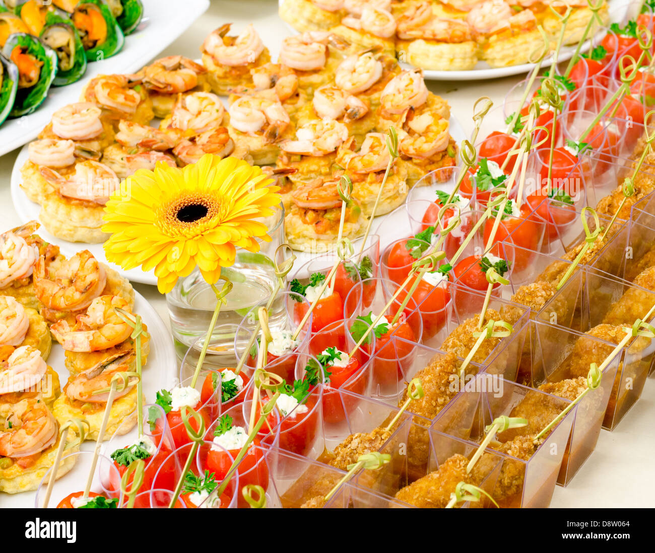 Meeresfrüchte-Buffet-Tisch Stockfoto
