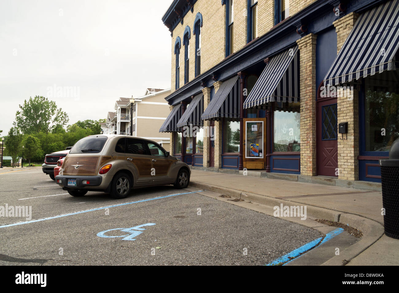 Behinderten Parkplatz in Montague, MI, USA Stockfoto