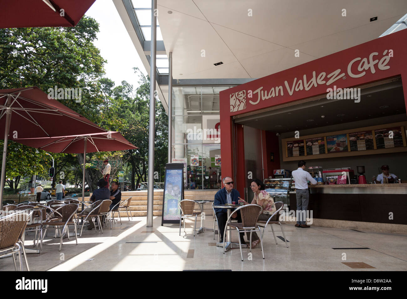 Juan Valdez Cafe, Poblado, Medellin, Kolumbien Stockfoto