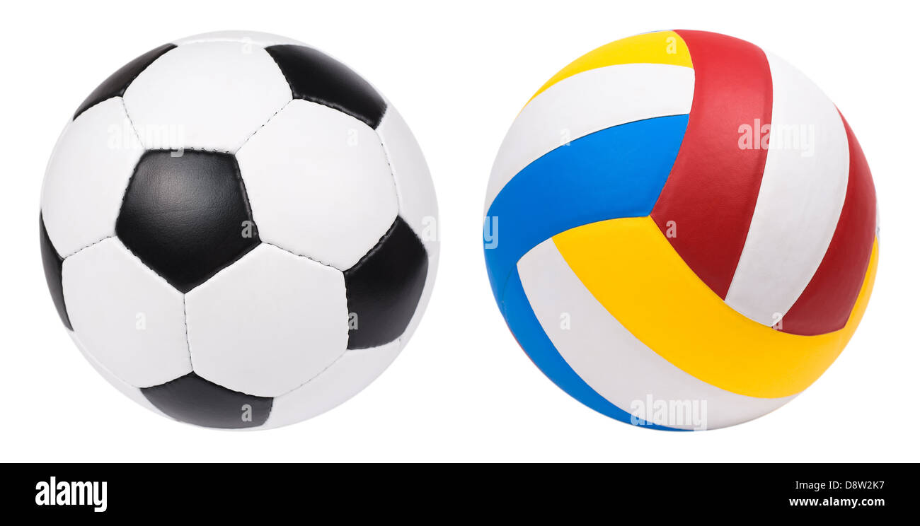 Fußball und volleyball Stockfoto