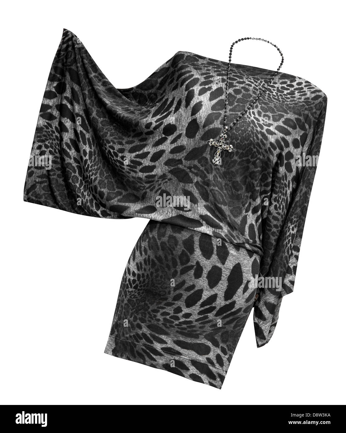 Jersey-Kleid, Leoparden-print Stockfoto